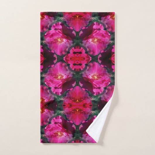 Roze Rose Flower Abstract Bad Handdoek (Handdoek)