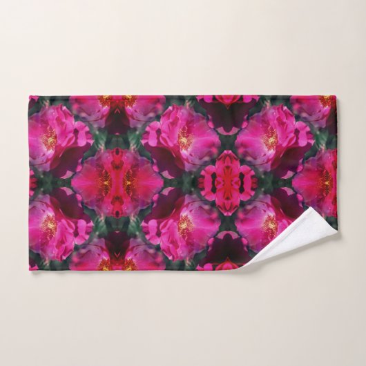 Roze Rose Flower Abstract Bad Handdoek (Handdoek)