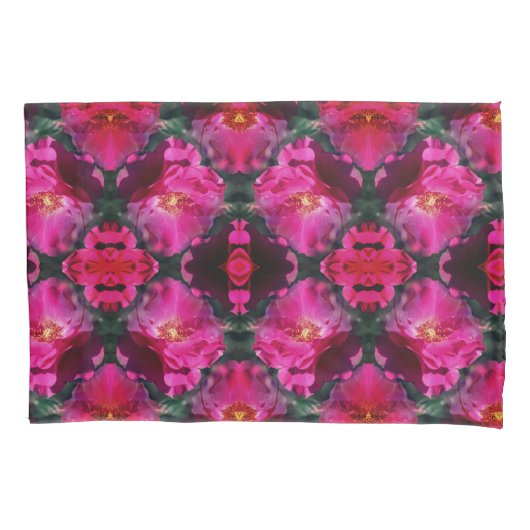 Roze Rose Flower Abstract Kussensloop (Voorkant)