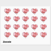 Roze Rose Flower Heart Sticker (Vel)