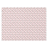 Roze Rose Flowers op White Tablecloth Tafelkleed (Voorkant (Horizontaal))