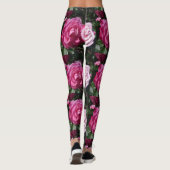 Roze Rose Foto Floral Leggings (Achterkant)