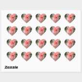 Roze Rose Foto Hart Sticker (Vel)