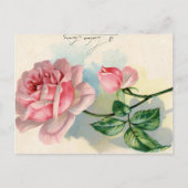 Roze Rose Frans Script Valentijn Briefkaart (Voorkant)