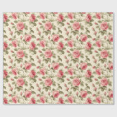 Roze Rose Garden Cadeaupapier (Vlak)