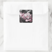 Roze Rose Garden Vierkante Sticker (Tas)