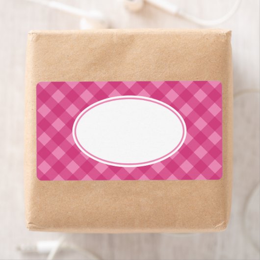 Roze Rose Gingham Labels (Insitu)
