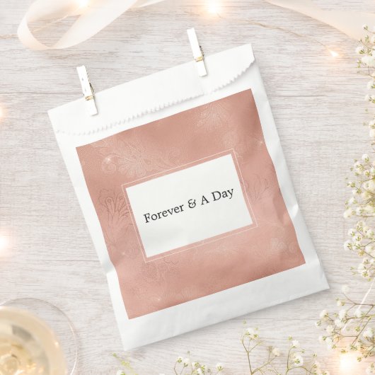 Roze Rose Glam Kant Bruiloft Bedankzakje (Geknipt)