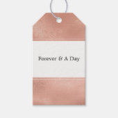 Roze Rose Glam Kant Bruiloft Cadeaulabel (Voorkant)