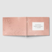 Roze Rose Glam Kant Bruiloft Gastenboek (Volledig)