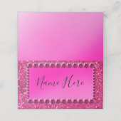 Roze Rose Glitterr Wedding (Buitenkant ongevouwen)