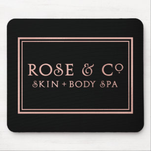 Roze Rose Gold Black Minimale decor Muismat
