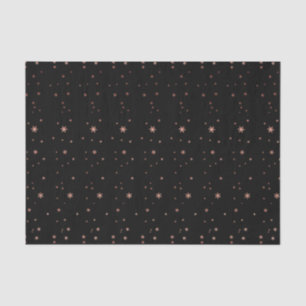 Roze Rose Gold Blush Black Stars Sky Naight Tissuepapier
