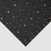 Roze Rose Gold Blush Black Stars Sky Naight Tissuepapier (Detail)