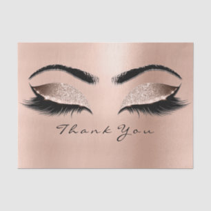Roze Rose Gold Blush Glitter Bedankt Eyes Makeup Tissuepapier