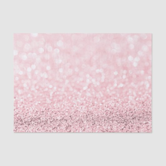 Roze Rose Gold Blush Glitter Delicate White Girly Tissuepapier (Voorkant)