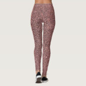 Roze Rose Gold Blush Glitter Sparkle Leggings (Achterkant)