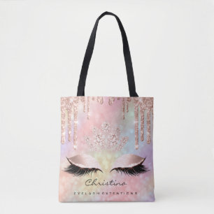 Roze Rose Gold Blush Holograh Diamond Makeup Draagtas
