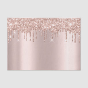 Roze Rose Gold Blush Metallic Spark Glitter Tissuepapier