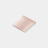 Roze Rose Gold Brushed Metal Monogram Name Post-it® Notes (Schuin)