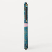 Roze Rose Gold Dragonfly op Turquoise Blue Folie Case-Mate iPhone Case (Achterkant/links)