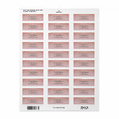 Roze Rose Gold Faux Glitter Sparkle Address Label (Full Sheet)