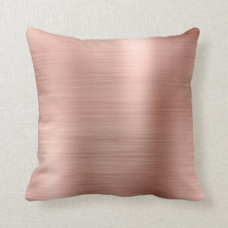 Roze Rose Gold Faux Powder Diamond Metal Kussen