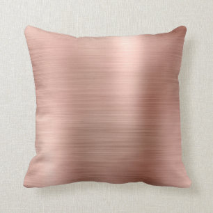 Roze Rose Gold Faux Powder Diamond Sequin Metal Kussen
