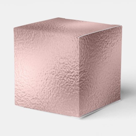 Roze Rose Gold Foil & Sparkle Monogram Bedankdoosjes (Achterkant)