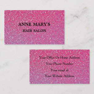 Roze Rose Gold Glitter Hair Salon Business Stijlvo Visitekaartje