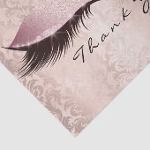 Roze Rose Gold Glitter Hartelijk dank Bridal Eye L Tissuepapier (Detail)