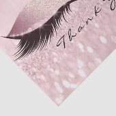 Roze Rose Gold Glitter Hartelijk dank SPA Eyes Las Tissuepapier (Detail)