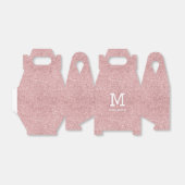 Roze Rose Gold Glitter & Sparkle Monogram Bedankdoosjes (Uitgevouwen)