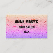 Roze Rose Gold Hair Salon Girly Water Droit Artsy Visitekaartje (Voorkant)