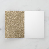 Roze Rose Gold Leopard Print Glitter Kaart (Binnen)