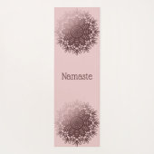 Roze Rose Gold Mandala gepersonaliseerd Yogamat (Achterkant)