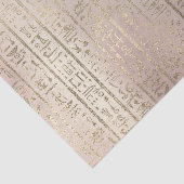 Roze Rose Gold Metallic Blush Egyptische Hieroglyp Tissuepapier (Detail)