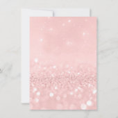 Roze Rose Gold Powder Glitter Vrijgezellenfeest Kaart (Achterkant)