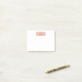 Roze Rose Gold Powder Rectangle Luxe Post-it® Notes (Op bureau)