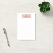 Roze Rose Gold Powder Rectangle Luxe White Post-it® Notes (Kantoor)