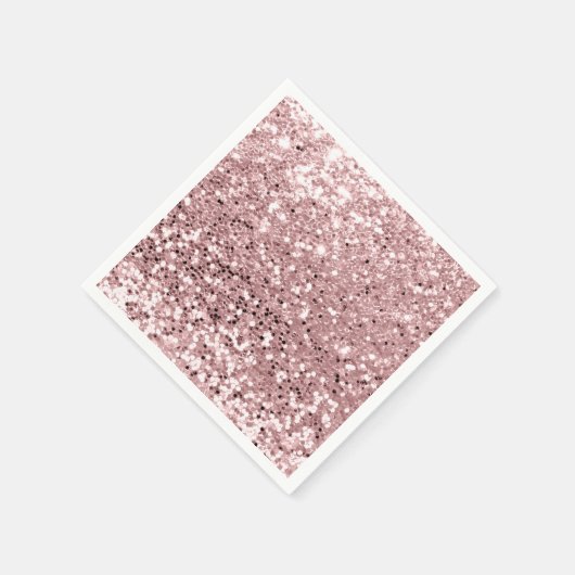 Roze Rose Gold Powder Sparkly Glitter Blush Servet (Hoek)