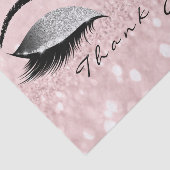 Roze Rose Gold Silver Glitter Hartelijk dank Tissuepapier (Detail)