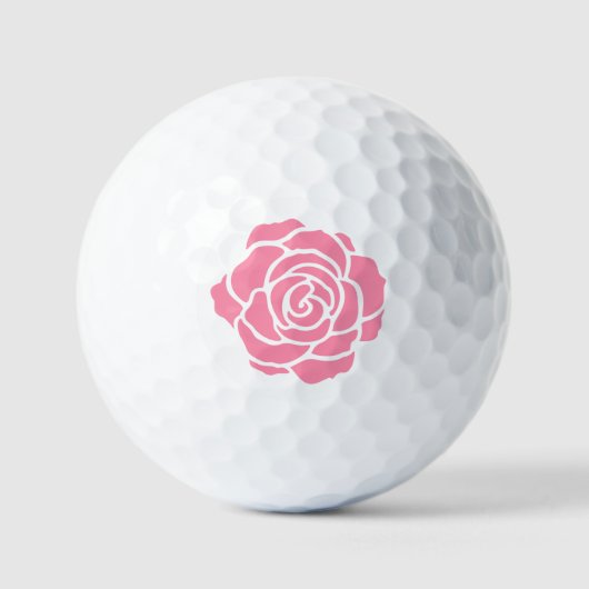 Roze Rose Golf Balls Golfballen (Voorkant)