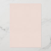 Roze Rose Goud Bloemen Tiara Vlinder Quinceanera Folie Uitnodiging (Achterkant)