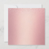 Roze rose goud glitter gradient ampers en bruiloft kaart (Achterkant)