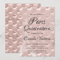 Roze Rose Goud Parijs Quinceañera Viering