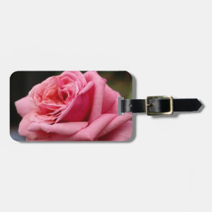 Roze Rose I Floral fotografie Bagagelabel