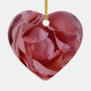 Roze Rose II  Floral Keramisch Ornament