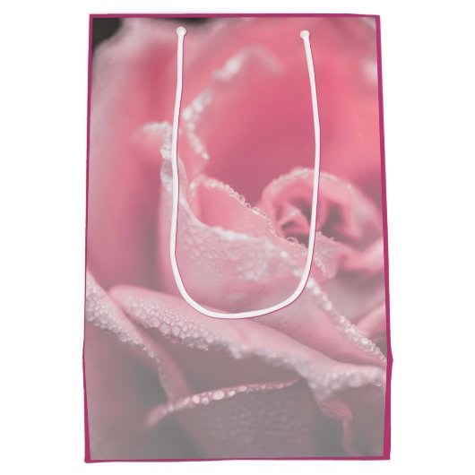 Roze Rose in Bloom Silver lijst Happy Retirement Medium Cadeauzakje (Achterkant)