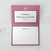 Roze Rose Kaleidoscope Moederdag Holiday Kaart (Binnen)